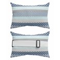 thumbnail image 2 of Pack of 2 Outdoor Lumbar Pillow Covers 12x20 Inch, Boho Blue Aqua Waterproof Throw Pillow Covers Set, Geometric Stripes Tribal Bohemia Retro Decorative Cushion Cases for Patio Porch Car, 2 of 7
