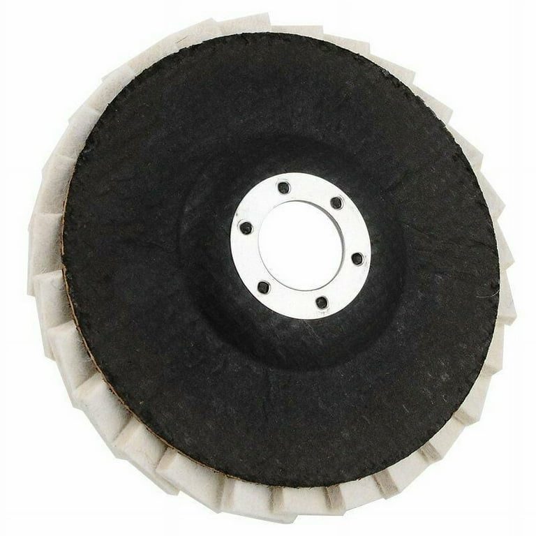 Grindshine Pro Polishing Pads - 4 Inch Wool Felt Buffing Wheels For Angle Grinder Metal & Stainless