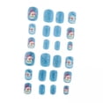 thumbnail image 1 of Paquete de 2-6 puntas de uñas postizas jinwen Lindos pantalones cortos de dibujos animados Navidad 2 piezas, 1 of 6