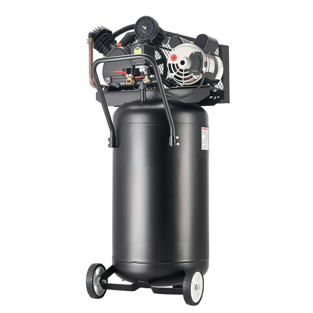 KFFKFF Compresseur d'Air de 25 Gallons, 2 Hp 5,5 CFM à 90 Psi, Réservoir de Compresseur d'Air Lubrifié à l'Huile à Pression Max 200 Psi, Portable sur Roues pour Réparation Automobile, 120 V