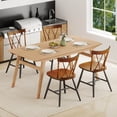 thumbnail image 4 of Costway Dining Chairs Set of 2 Farmhouse Kitchen Chair with Rubber Wood Frame, 4 of 9