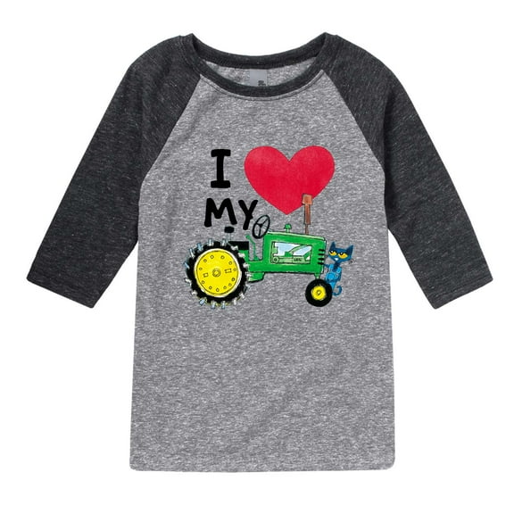Pete The Cat - I Love My Tractor - Youth Raglan