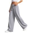 thumbnail image 5 of Qiggri Wide Leg Sweatpants for Women Loose Baggy Casual Drawstring Sweatpants with Pockets Fashion Daily Streetwear Trousers Summer Fall S, 5 of 6