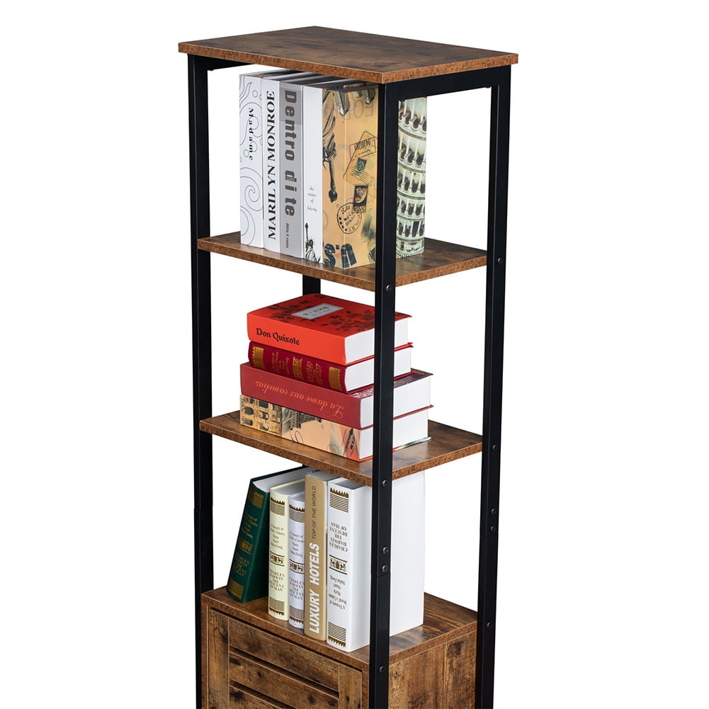 Kepooman Traditional Tall Cabinet Freestanding Kitchen Pantry Cabinet Cupboard with Door and Inside Adjustable Shelf, Brown Kepooman Traditional Tall Cabinet Freestanding Kitchen Pantry Cabinet Cupboard with Door and Inside Adjustable Shelf, Brown