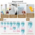 thumbnail image 6 of Sun Blocking Glass Window Film, Pink Turquoise Ombre Window Privacy Film Frosted, Abstract Beach Waves Gradient Reusable Windows Privacy Sticker for Home Decor, Nursery, 23.6 x 78.7 Inches, 6 of 9