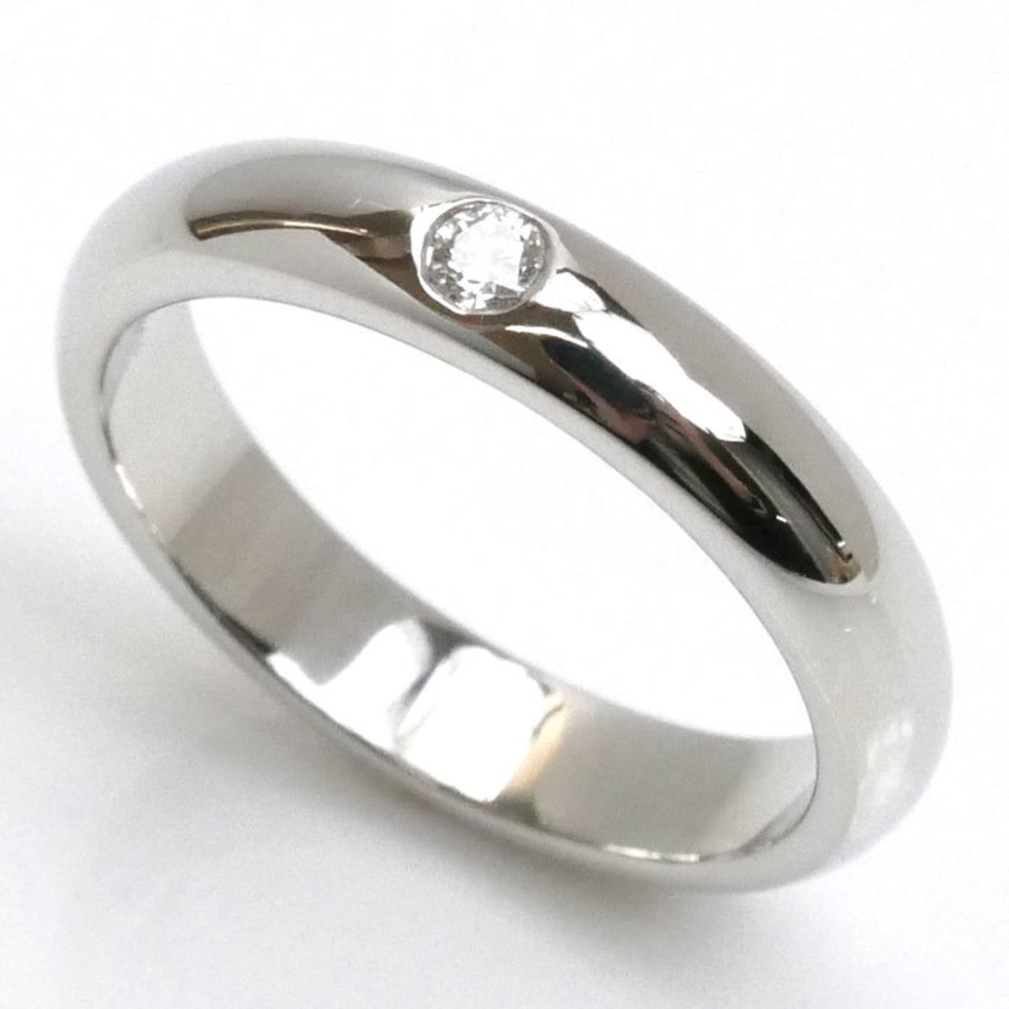 Pre-Owned CARTIER Pt950 Platinum Classic Wedding Ring B4071849 Diamond Size 9 49 5.3g... (Good)