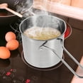thumbnail image 3 of 1 Set Stainless Steel Fry Pot Deep Frying Pot Deepen Milk Pan Food Serving Tong, 3 of 9