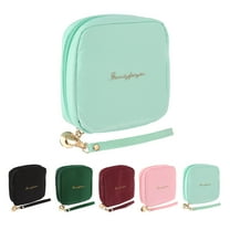 Mini Makeup Bag for Purse, Small Cute Zipper Travel Cosmetic Bags Preppy Toiletry Storage Pouch for Coin Sanitary , Light Blue