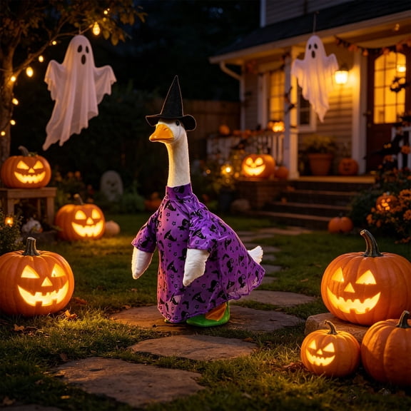 XGFHYJEH Porch Goose Outfits Halloween, Porch Goose Clothes Clearance, Goose Clothes for Porch Goose, Goose Costume 23'' for Outdoor Outside Front Porch Garden Yard Lawn