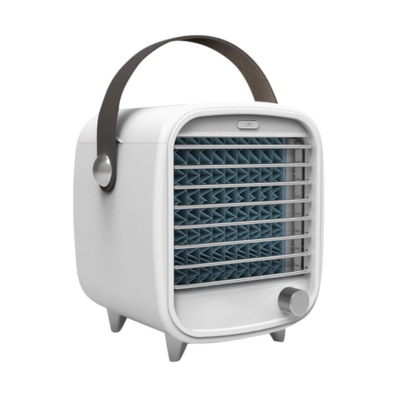 Mini Desktop Air Cooler Fan, USB Rechargeable Portable, 5 Pieces Full Set with Extra Wet Curtain Ice Tray, Personal Small Evaporative Cooler for Office Bedroom Desk Dorm Camping