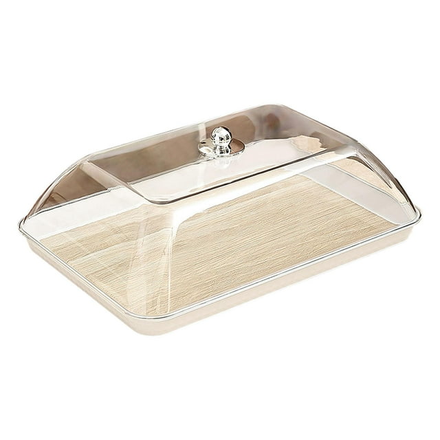 veasfak Cake Stand with Clear Dome Food Storage for Restaurants Shop Display Cookies XL