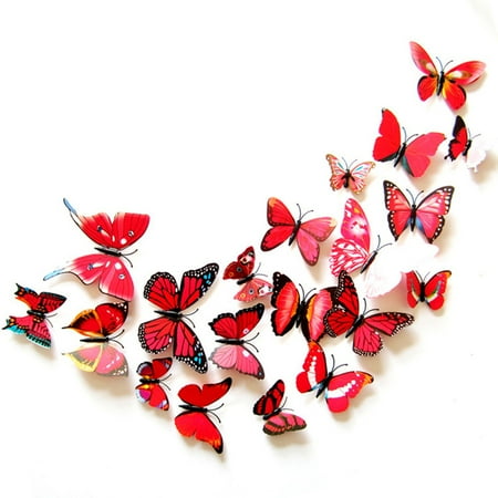 

12pcs Refrigerator Magnets 3D Decal Wall Stickers Home Decorations