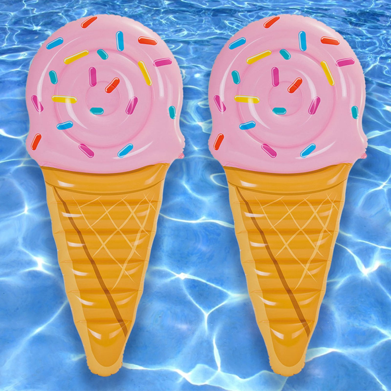 Intex Ice Cream Cone Pool Float for Swimming Pools, 2Pack