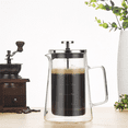 thumbnail image 2 of 650ml French Press Coffee Maker - Double Wall Borosilicate Glass Tea Kettle, Home Coffee Pot with Filter, 2 of 6