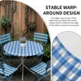 thumbnail image 2 of Blue Round Tablecloth for 36-44 Inch Tables,Fitted Table Cover with Elastic Edge,Country French Rustic Buffalo Plaid Modern Art Waterproof Outdoor Table Cloth Protector for Patio Garden Dinner Picnic, 2 of 9