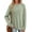 Green, variant on OALUXE Long Sleeve Shirts for Women Dressy Casual Tunic Tops Crewneck Side Split Lightweight Pullover Sweaters