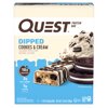 Quest Dipped Cookies and Cream Protein Bar, 18g Protein, Gluten Free, 4 Count