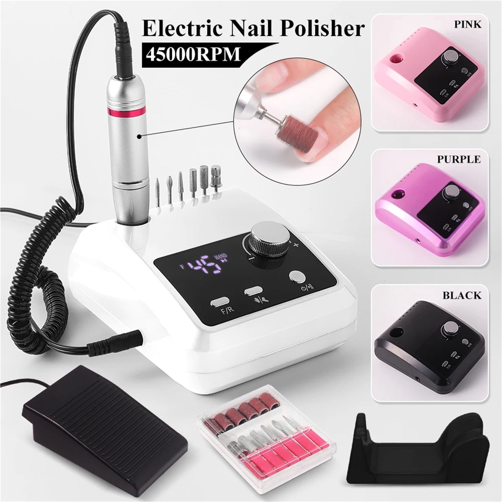 Electric Nail Drill Machine Electric File HD Display Metal Manicure Pen Professional nail lathe Sander