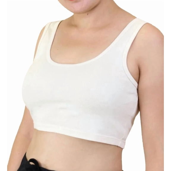 Women's Cottonique 2232 100% Organic Cotton Rib Bra Liner (Natural 4)