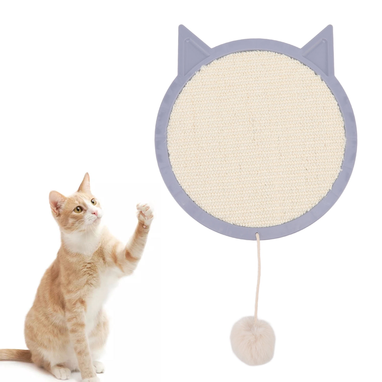 NFTIGB Cat Scratching Pad Sisal Scratcher Mat with Strong Suction Cups Decorative Furniture Protection for Home Type B, Dark Brown, 13.0 inches / 33 cm