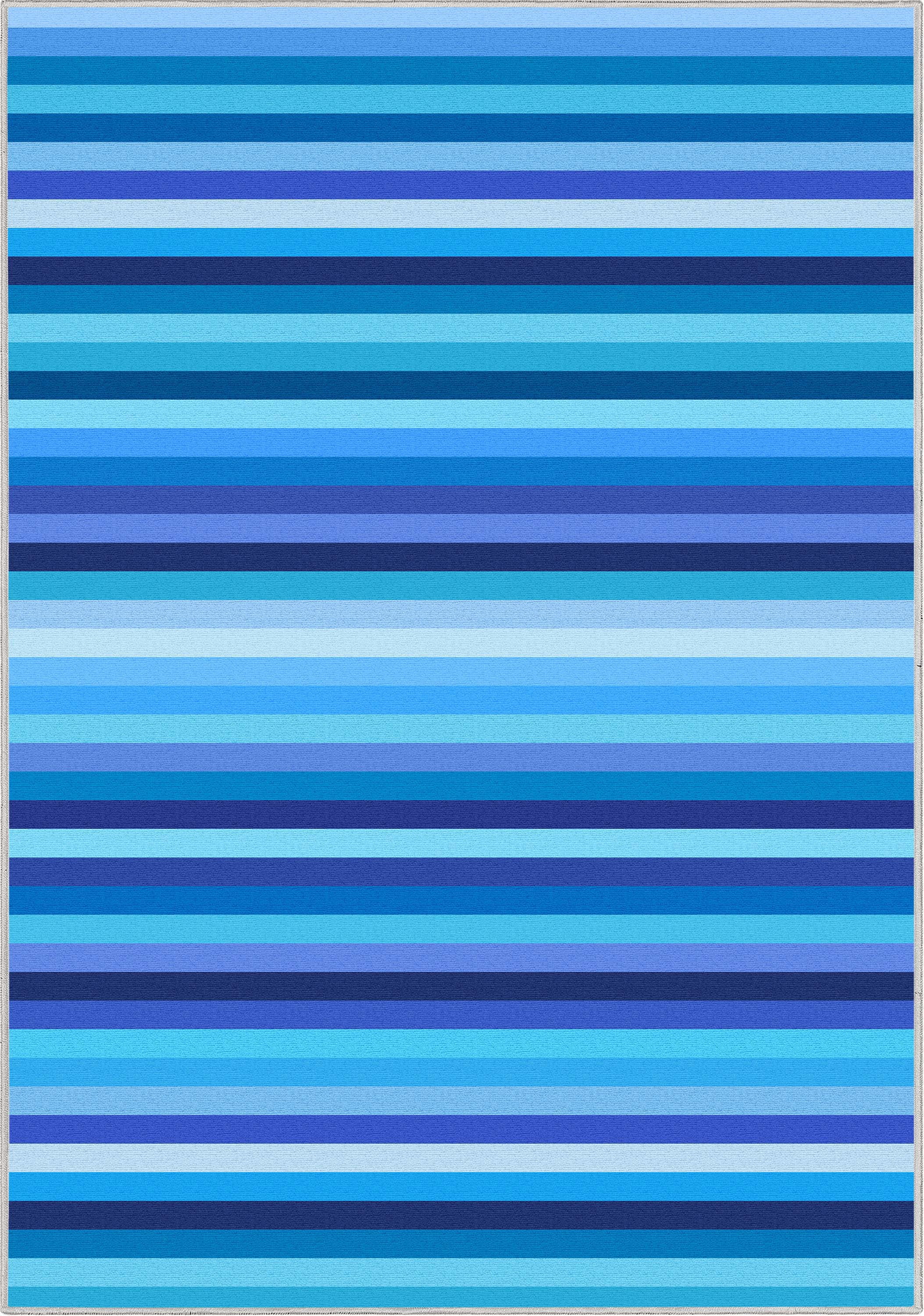 Crayola Collection By Well Woven Stripe Blue 5' x 7' Area Rug