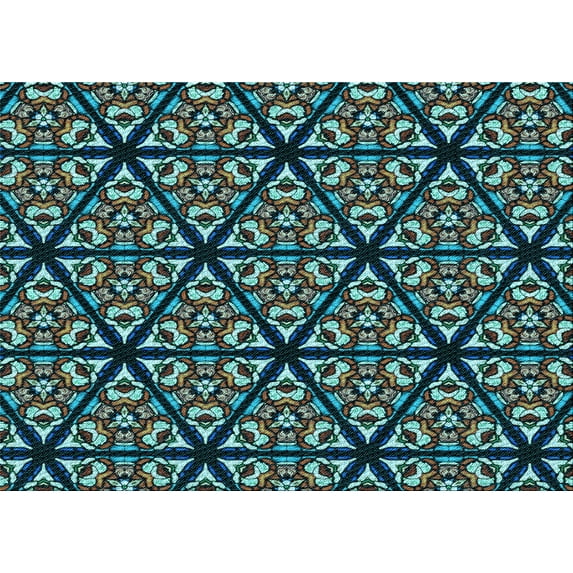 Ahgly Company Indoor Rectangle Patterned Charcoal Black Area Rugs, 5' x 8'