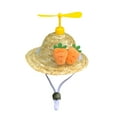 thumbnail image 1 of Bamboo Dragonfly Cat Straw Hat with Rotating Propeller, Comfortable and Adjustable for Small Dogs and Cats, Perfect for Parties and Everyday Use, 1 of 8