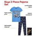 thumbnail image 2 of Quad Seven Boys Pajama Set Cozy Graphic Printed Short Sleeve Sleep Shirt and Pajama Pants 2 Piece, 2 of 7