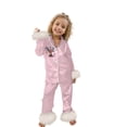 thumbnail image 3 of WEAIXIMIUNG Mode pour Enfants Mignon Imprimé Décontracté Confortable Ensemble de Pyjama Chemise à Manches Longues Pantalon Deux Ensembles 14 Ans, 3 of 6