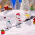 thumbnail image 5 of Dollhouse Creative Christmas Micro Landscape DIY White Desktop Knick-Knack Cartoon Snow Man Doll Miniature Snowman Statue Mini Snowman Figurine 6, 5 of 8