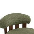 thumbnail image 5 of Christopher Knight Home Modern Boucle Slipper Accent Chair with Upholstered Plush Seat, Wood Legs, Olive Green, 5 of 9