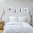 thumbnail image 6 of Nautical Canvas Wall Art Nautical Bathroom Decor Navy and White Lighthouse Decor Boat Anchor Compass Painting Pictures Prints, 6 of 6