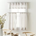thumbnail image 2 of Better Homes & Gardens Ladder Stripe Kitchen Curtain Tiers and Valance, 3-Piece Set, Gray, 60" W x 36" L, 2 of 5