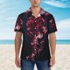 thumbnail image 2 of Balery Mesmerizing Pink Jellyfish Camisas hawaianas de manga corta para hombre, camisas playeras de corte holgado, camisas de vacaciones con botones,Medium, 2 of 7