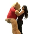 thumbnail image 2 of Custom Personalized Giant Teddy Bear wears Removable Customized Red Color T-Shirt Printed with Your Text, Big Plush 5 Foot Stuffed Animal for Valentine's Day & Birthday & More. Customizable Huge Bear, 2 of 6