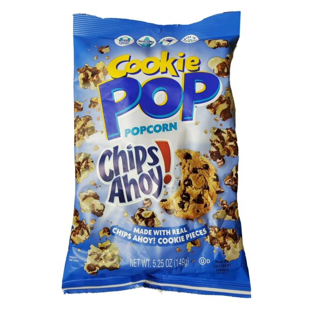 Candy Pop Chips Ahoy! Cookie Popcorn 149g/5.25oz Each (2 pack