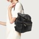 thumbnail image 4 of Minsong Bolsa de pañales Mochila de cuero de moda Mochilas para mamás Bolsas de pañales para bebés de viaje con organizador en bolsa y cambiador (negro), 4 of 5