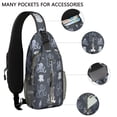 thumbnail image 2 of Crossbody Sling Backpack for Women Men Squids and Octopi in Navy Shoulder Sling Crossbody Casual Chest Bag for Travel Sports Running Hiking, 2 of 6