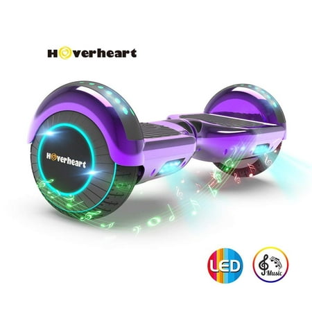 UL2272 Certified Bluetooth 6.5" Hoverboard Two Wheel Self Balancing Scooter Chrome Purple