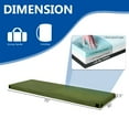 thumbnail image 3 of 2.5" Portable Memory Foam Camping Mattress, Roll-up Sleeping Pad with Non-Slip and Travel Bag, for Car, Guests Sleepover, Green, 3 of 9
