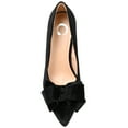 thumbnail image 5 of Journee Womens Crystol Slip On Low Stiletto Pointed Toe Evening Pumps, Widths Available, 5 of 10