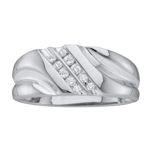 0.12CTW DIAMOND MICRO PAVE MENS BAND