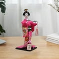 thumbnail image 6 of deevoka Traditional Statue 12in Japanese Kimono Geisha Doll Collectible Statuette Asian Red, 6 of 9