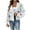 White, variant on Binmer Women’s 3D Floral V-Neck Knit Cardigan Long Sleeve Button Front Ladies Casual Textured Floral Embellished Layering Sweater,Sizes S-XL