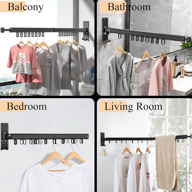HURRISE Séchoir à vêtements Cintre Pliable à 8 Trous Séchoir à Linge