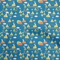thumbnail image 1 of oneOone Cotton Poplin Medium Blue Fabric Kids Campfire Diy Clothing Quilting Fabric Print Fabric By Yard 56 Inch Wide, 1 of 4