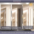 thumbnail image 3 of Keonjinn 60'' x 36'' LED Bathroom Mirror with Frontlit and Backlit, Stepless 3 Colors Temperature & Dimmable LED Wall Mirror,  Modern Rectangle Anti-fog Frameless LED Mirror, 3 of 7