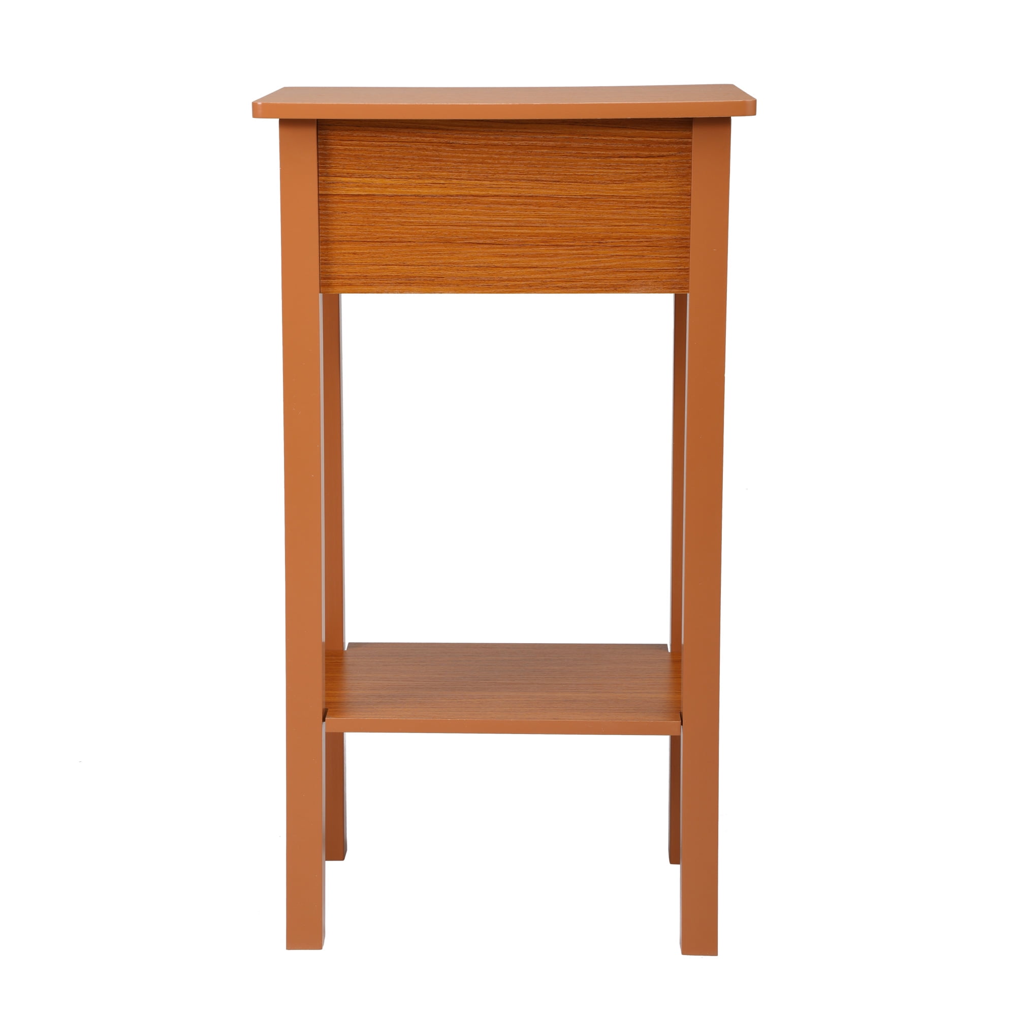 Kepooman Modern Versatile High-Leg Nightstands Side End Table Night Stand Storage Shelf with Drawer for Living Room Bedroom, Honey Brown Kepooman Modern Versatile High-Leg Nightstands Side End Table Night Stand Storage Shelf with Drawer for Living Room Bedroom, Honey Brown