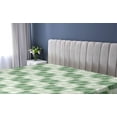 thumbnail image 5 of Ambesonne Geometric Fitted Sheet, Grunge Whimsical Pattern, Full Size, Fern Green Khaki and White, 5 of 5