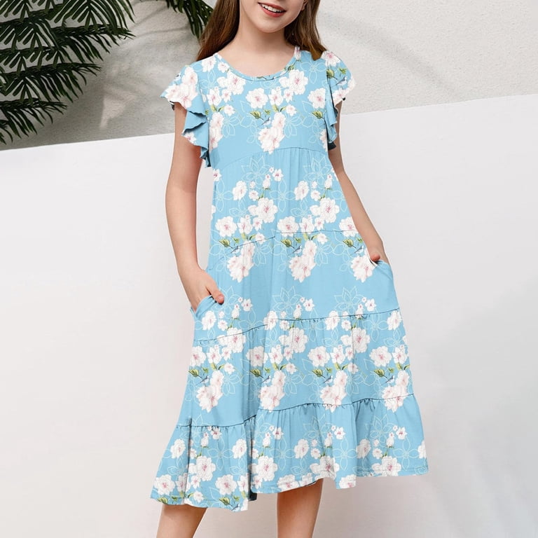 Tween Girl Dresses Girls Floral Dress Sundress Summer Dresses For Girls Gradient Casual Comfort Dress Beach Dresses Vacation Outfit - Walmart.com Tween Girl Dresses Girls Floral Dress Sundress Summer Dresses For Girls Gradient Casual Comfort Dress Beach Dresses Vacation Outfit - Walmart.com
